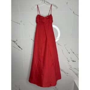 VTG Y2K Pink Empire Waist Open Back Formal Dress Gown Sz 6 USA Prom Wedding